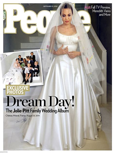 First Look At Angelina Jolie’s Versace Wedding Dress .